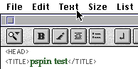 text format button